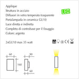 Applique tondo a Led lampada da parete - scheda tecnica